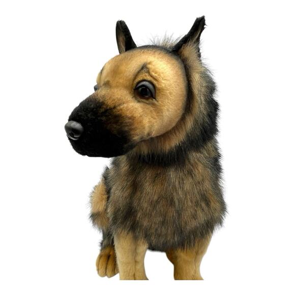 Hansa German Shepherd Dog Animal Stuffed Sitting Soft Realistic NWT FAST SHIP - Picture 6 of 12